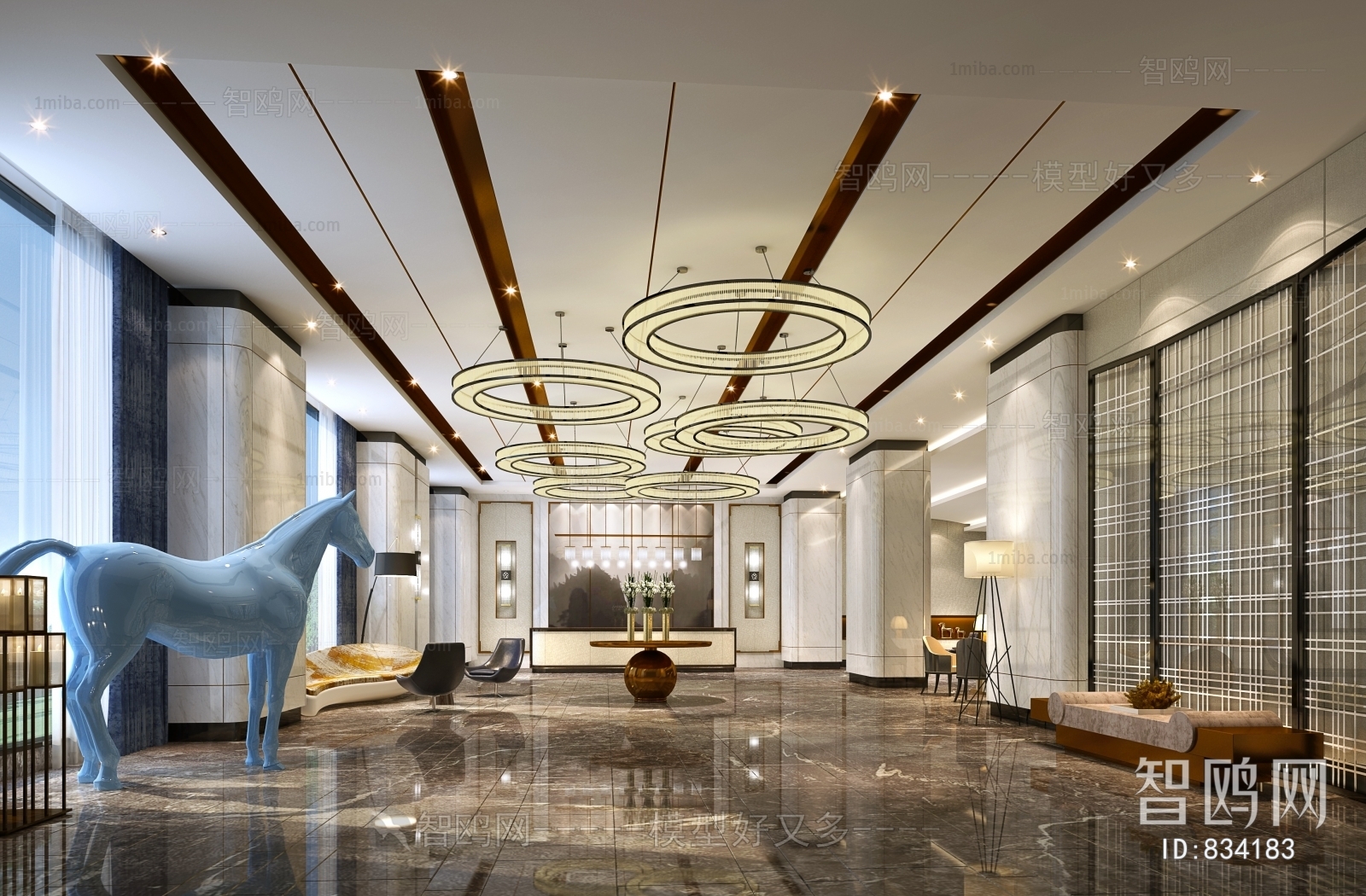 Post Modern Style Lobby Hall