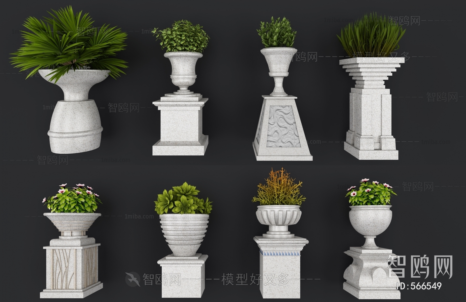 Simple European Style Potted Green Plant
