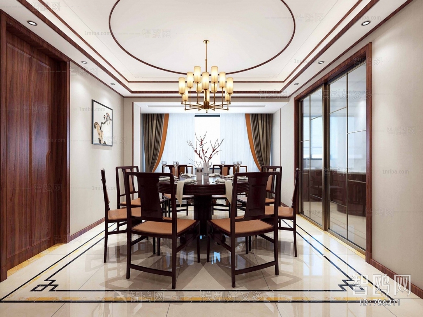 New Chinese Style Dining Room