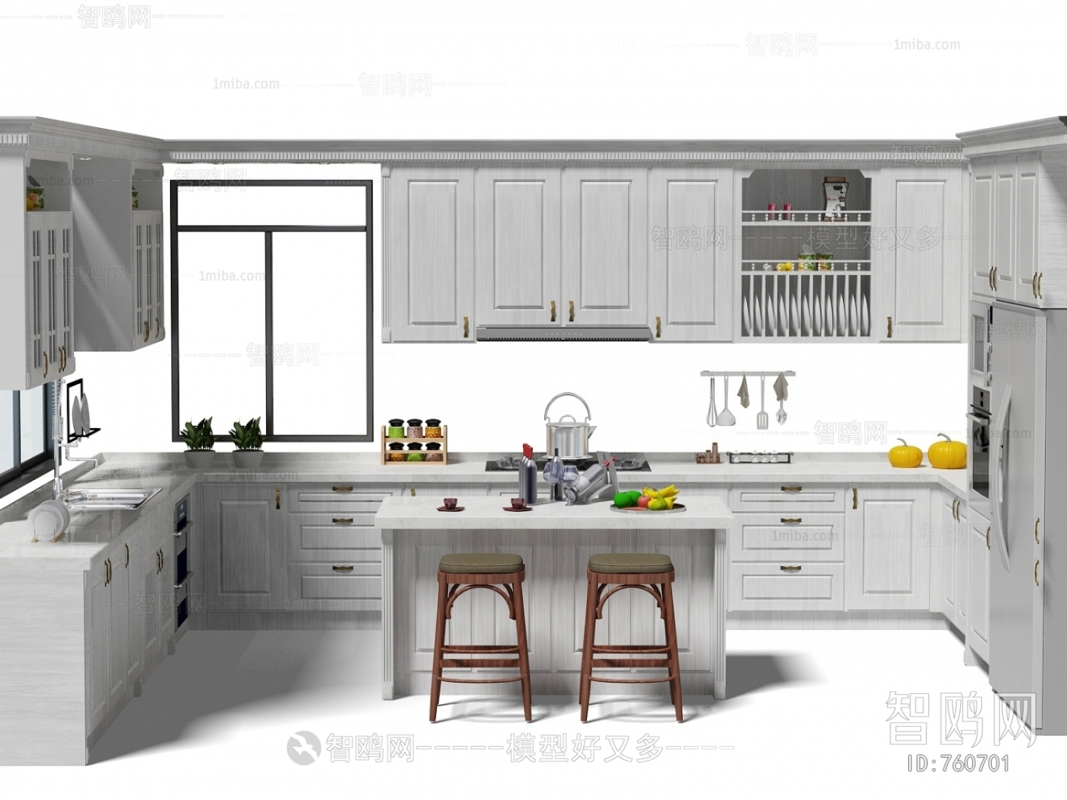 Simple European Style Kitchen Cabinet