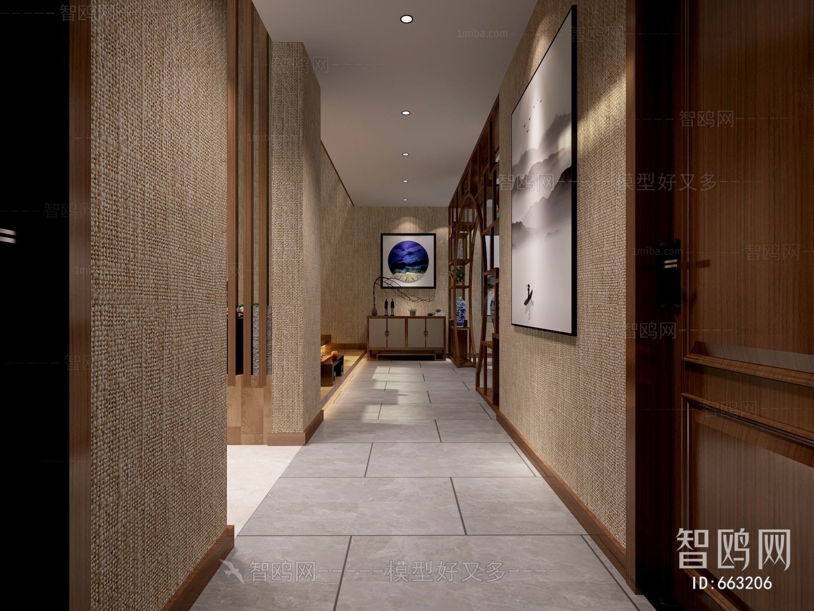 New Chinese Style Hallway