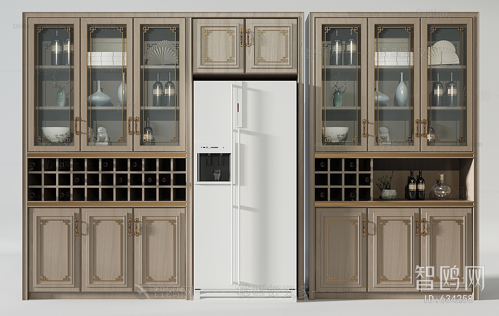 New Chinese Style Wine Cabinet