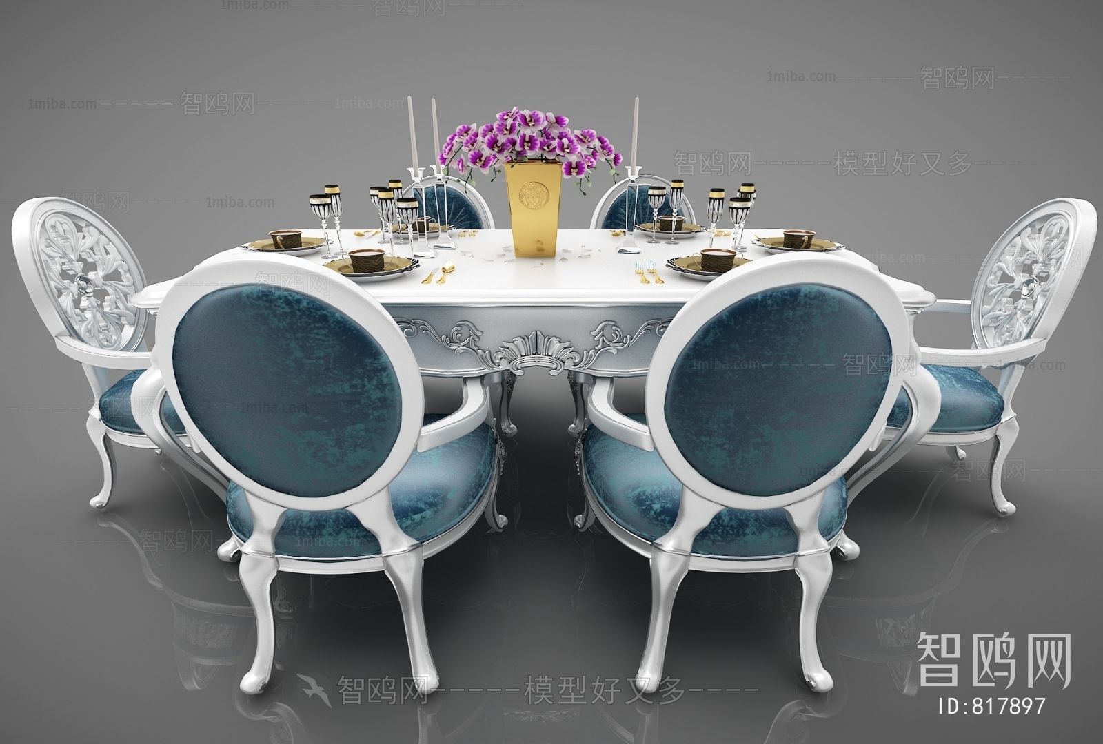 European Style Dining Table And Chairs