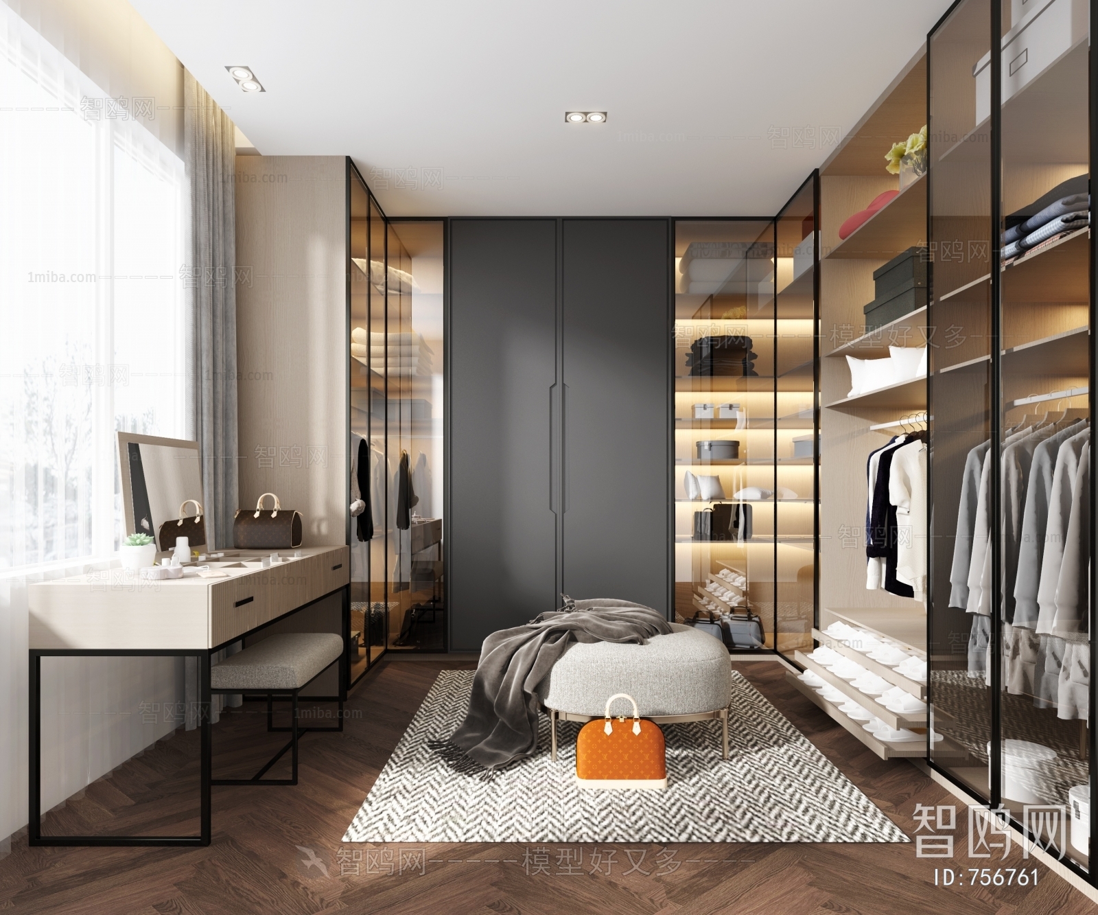 Modern Clothes Storage Area