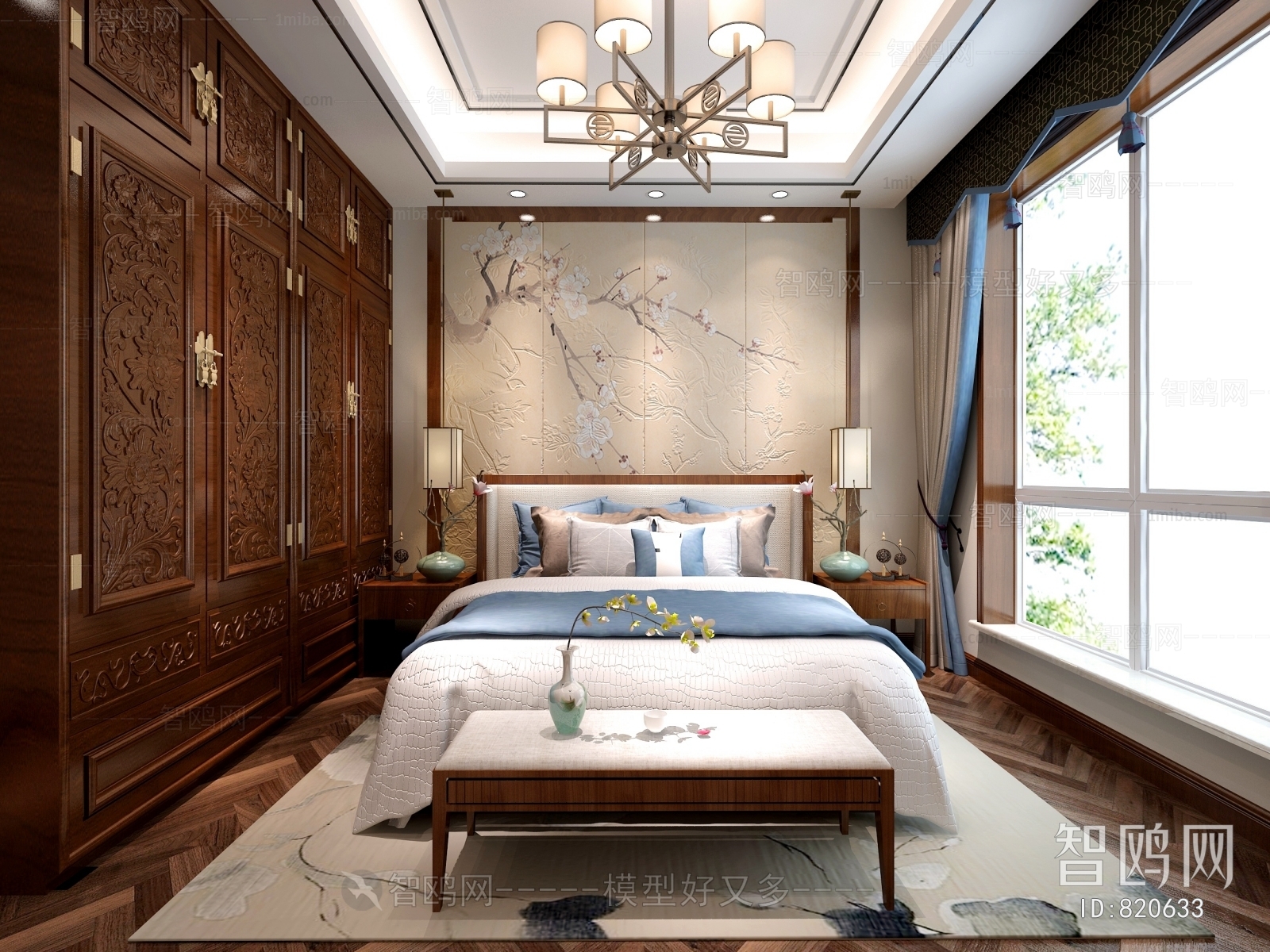 New Chinese Style Bedroom