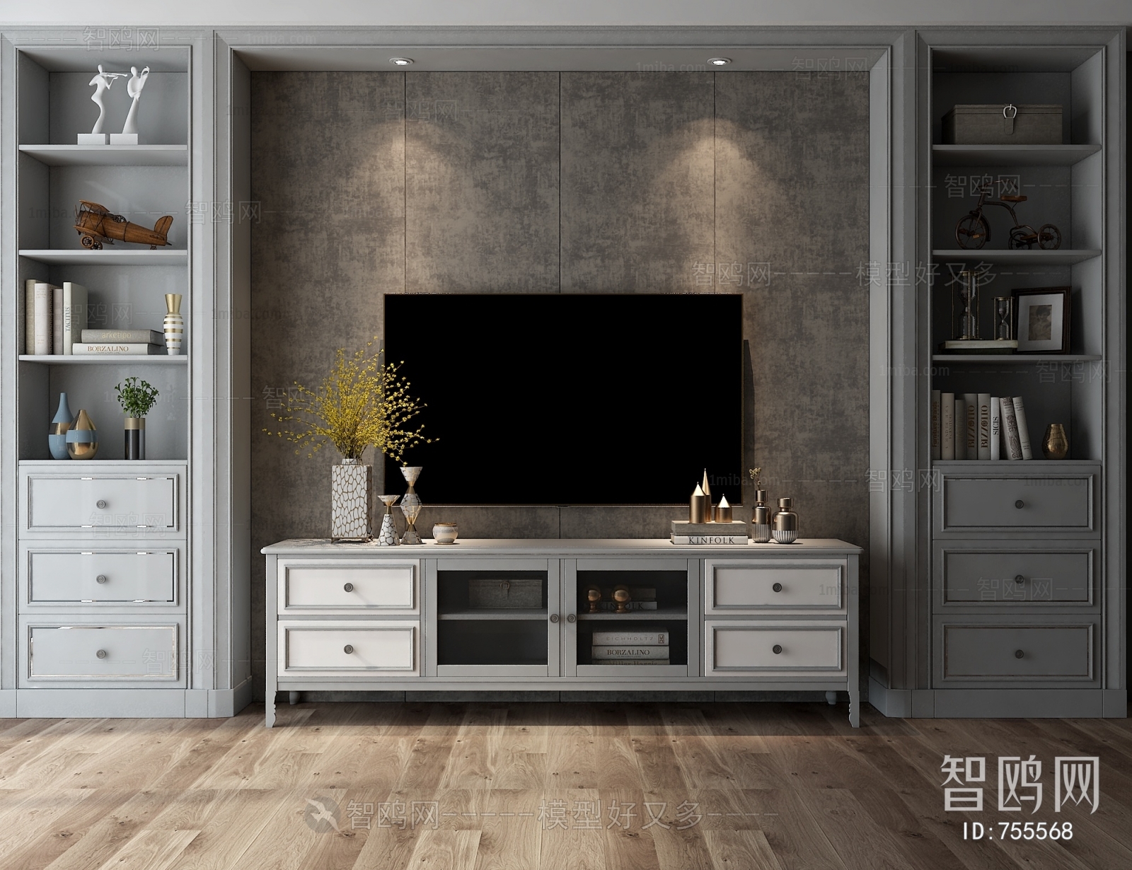 Simple European Style TV Cabinet