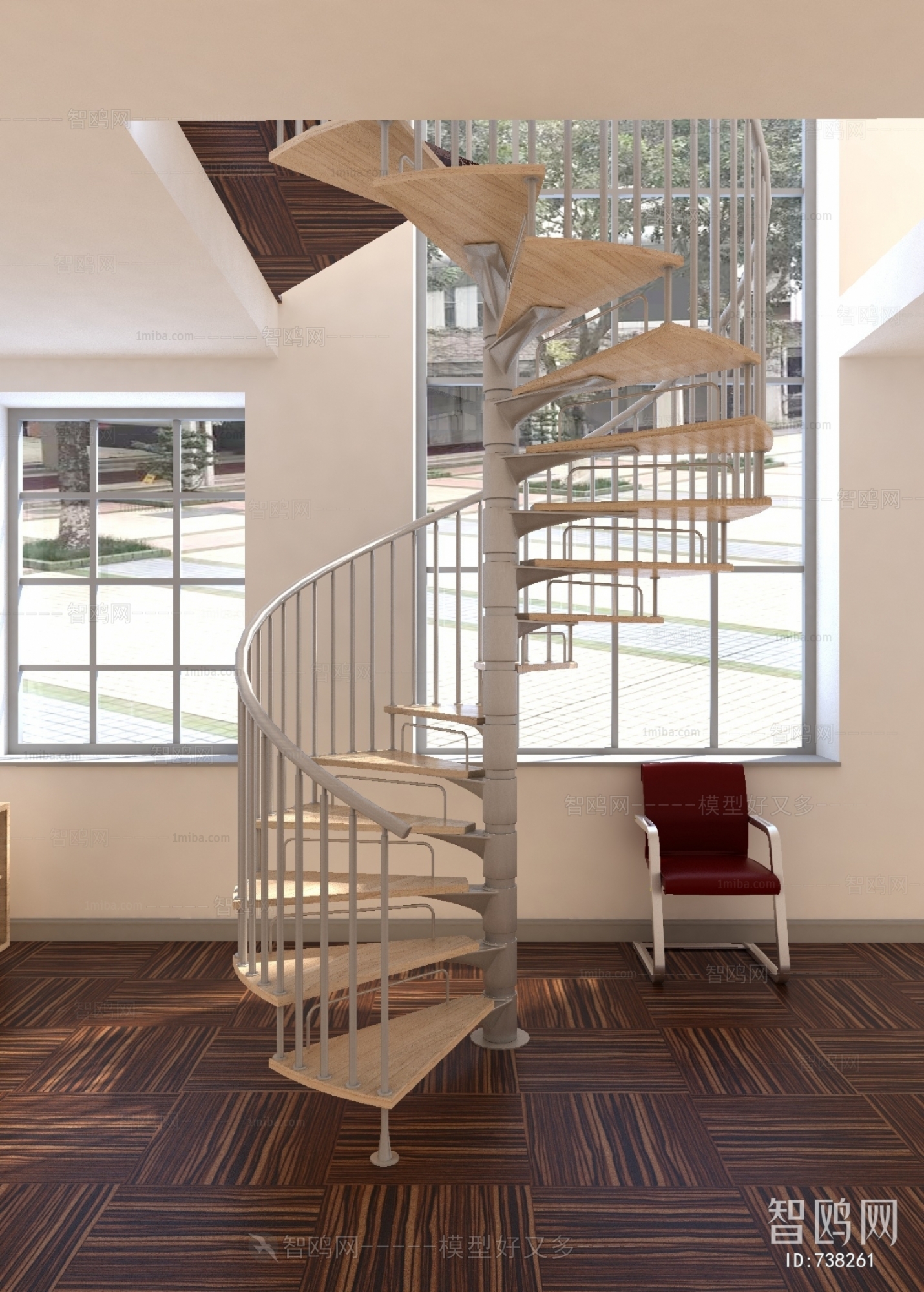 新中式木质楼梯