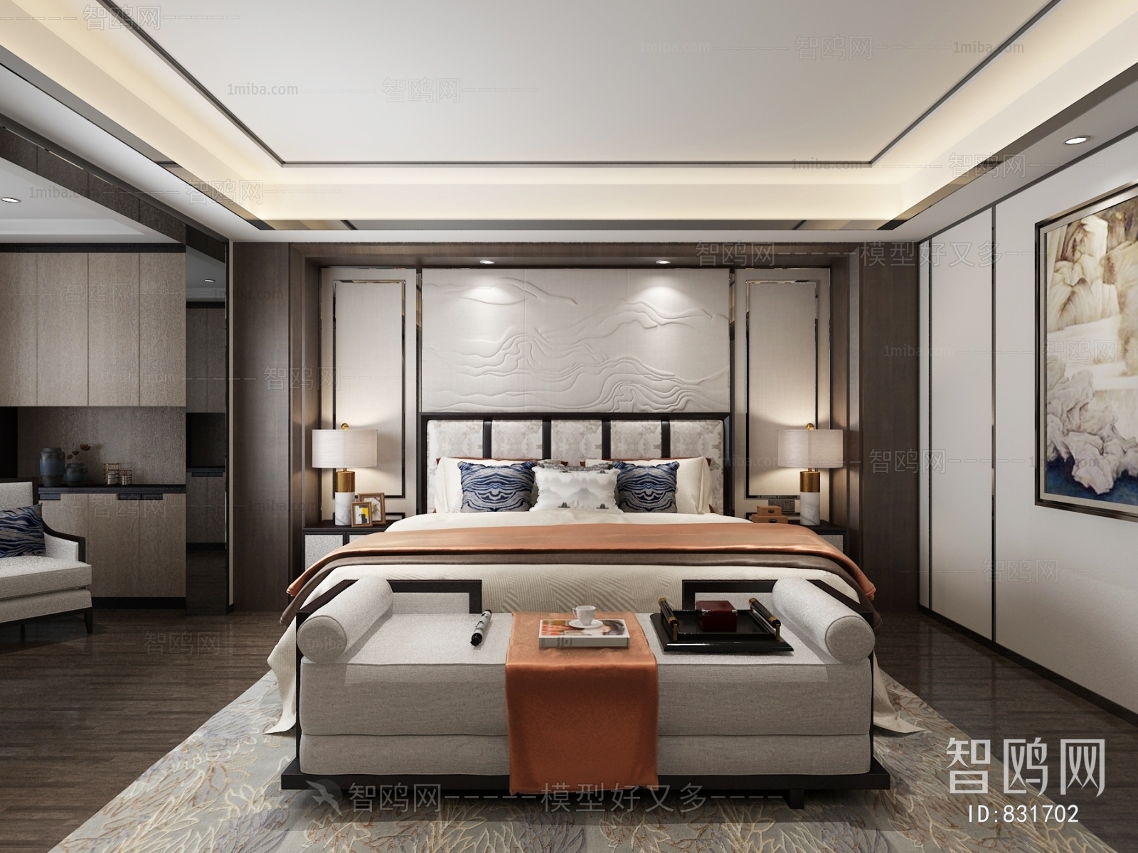 New Chinese Style Bedroom