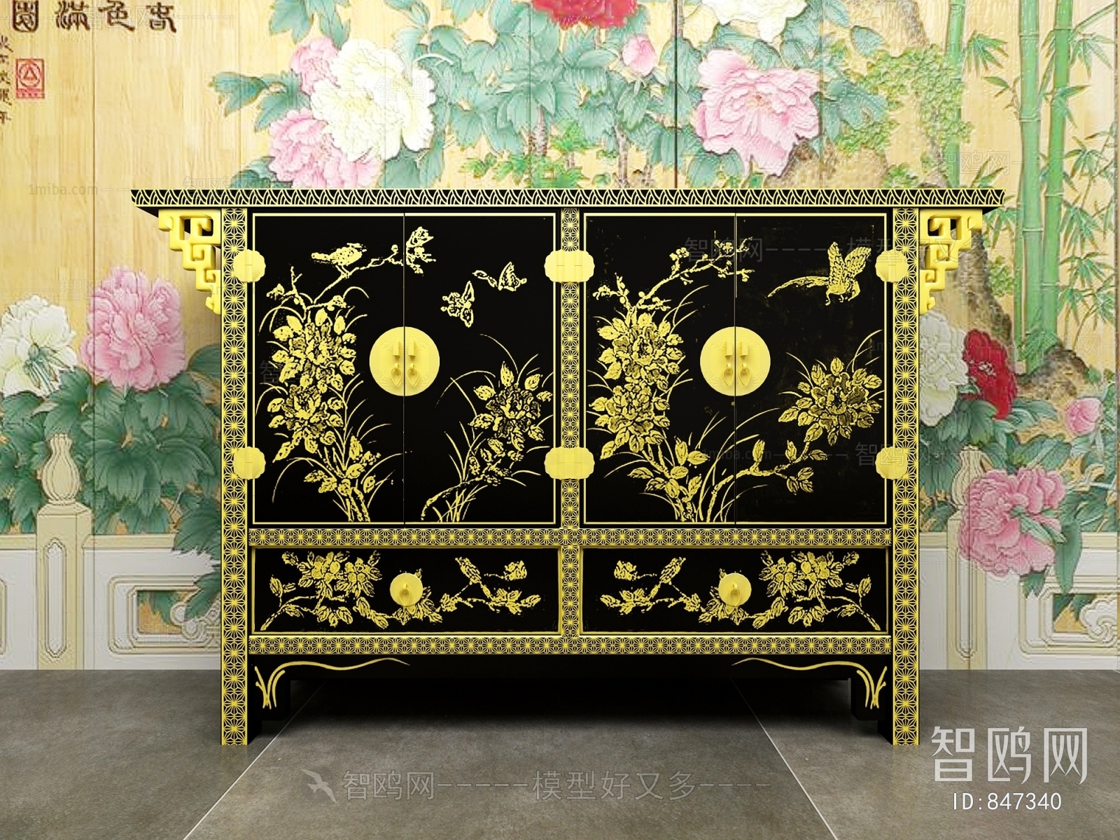 Chinese Style Decorative Cabinet