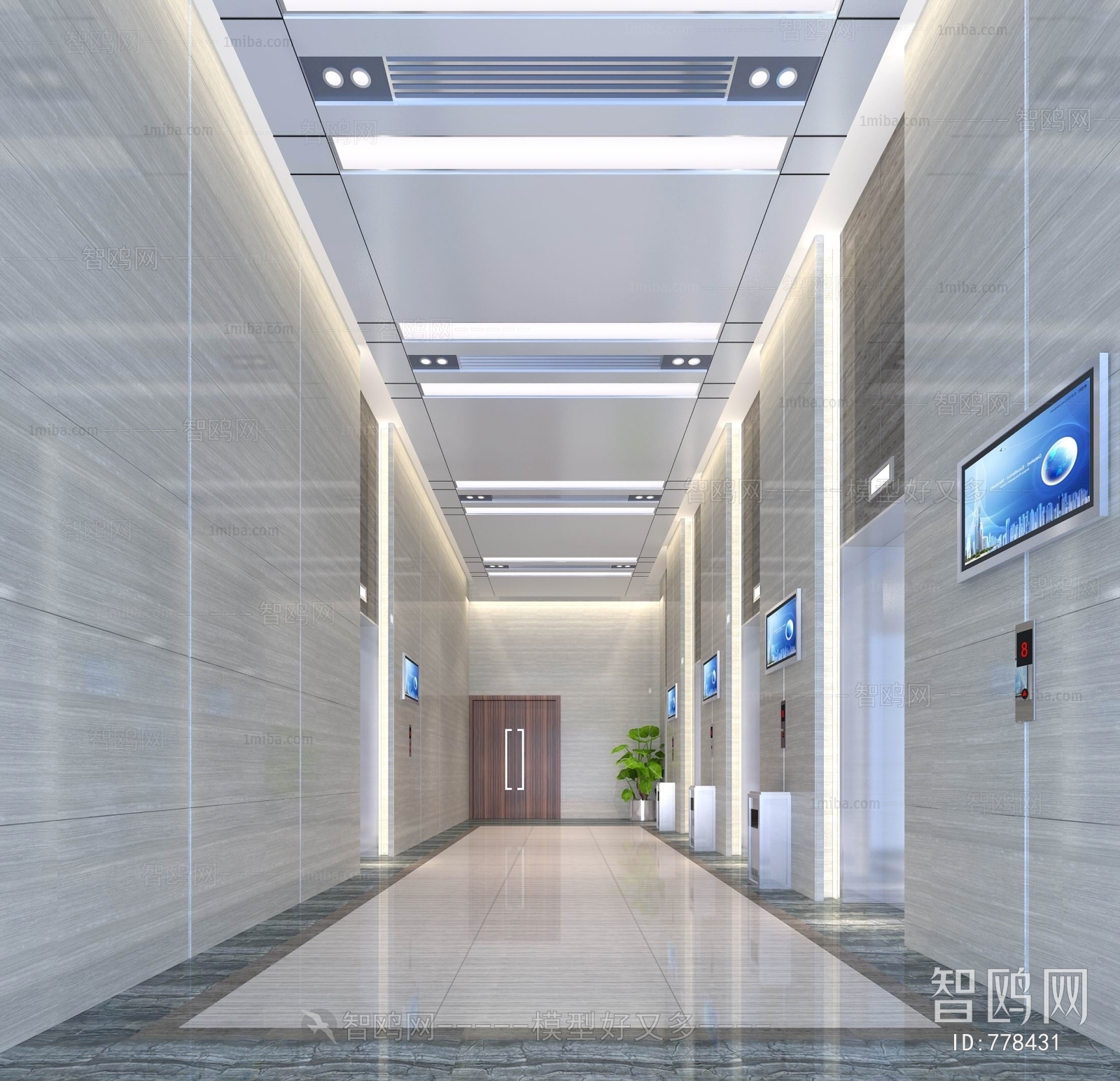 Modern Corridor/elevator Hall