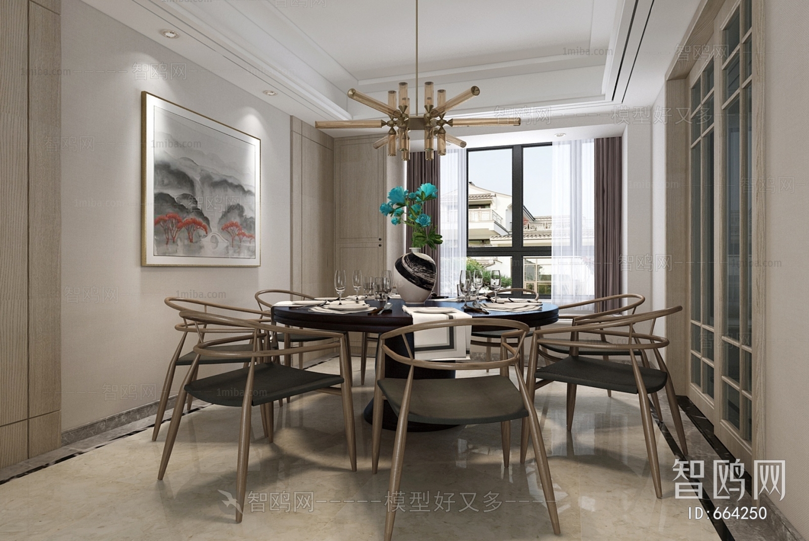 New Chinese Style Dining Room