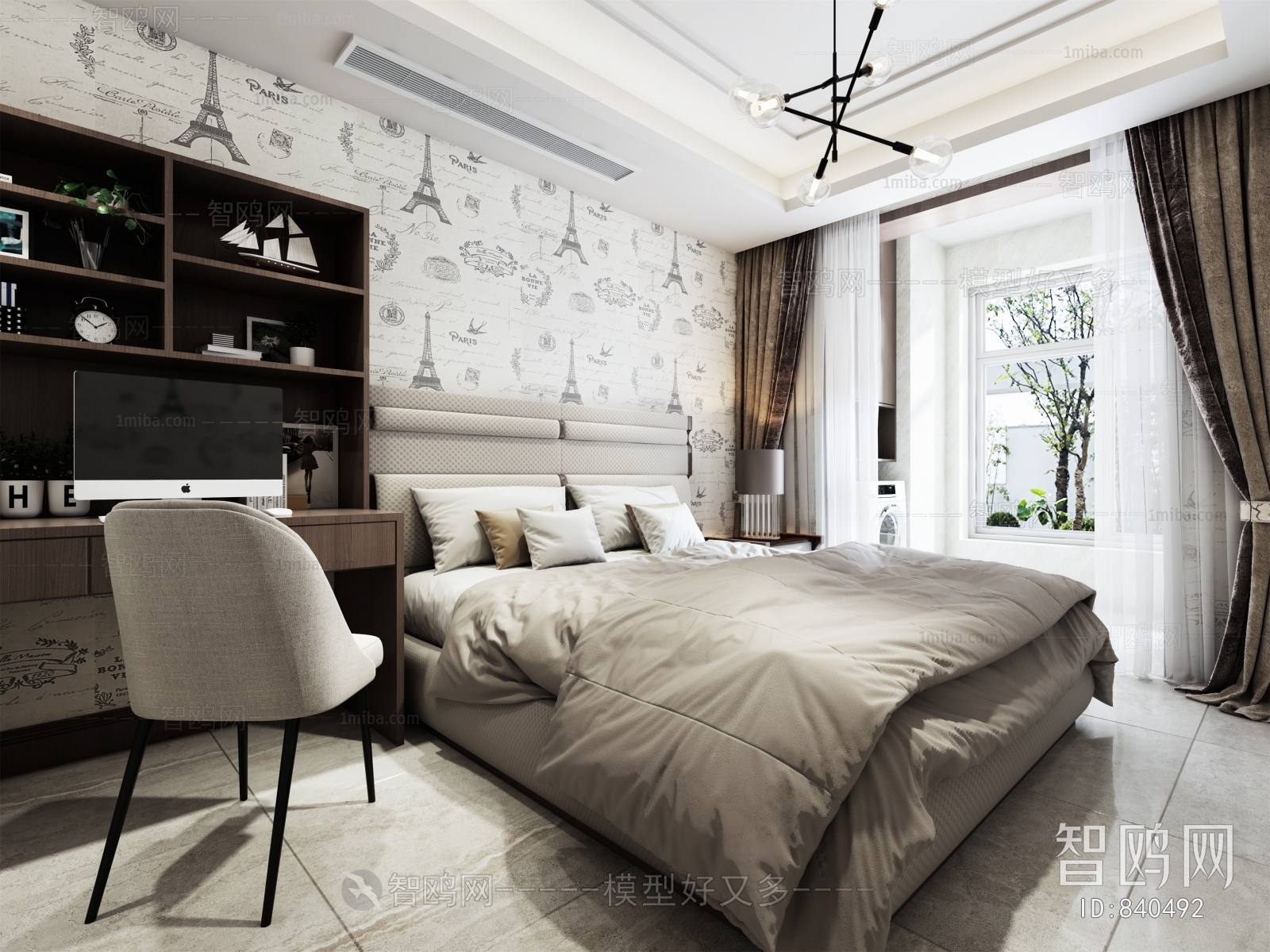 New Chinese Style Bedroom