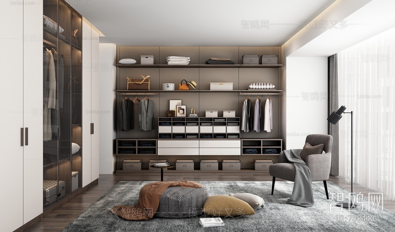 Modern Clothes Storage Area