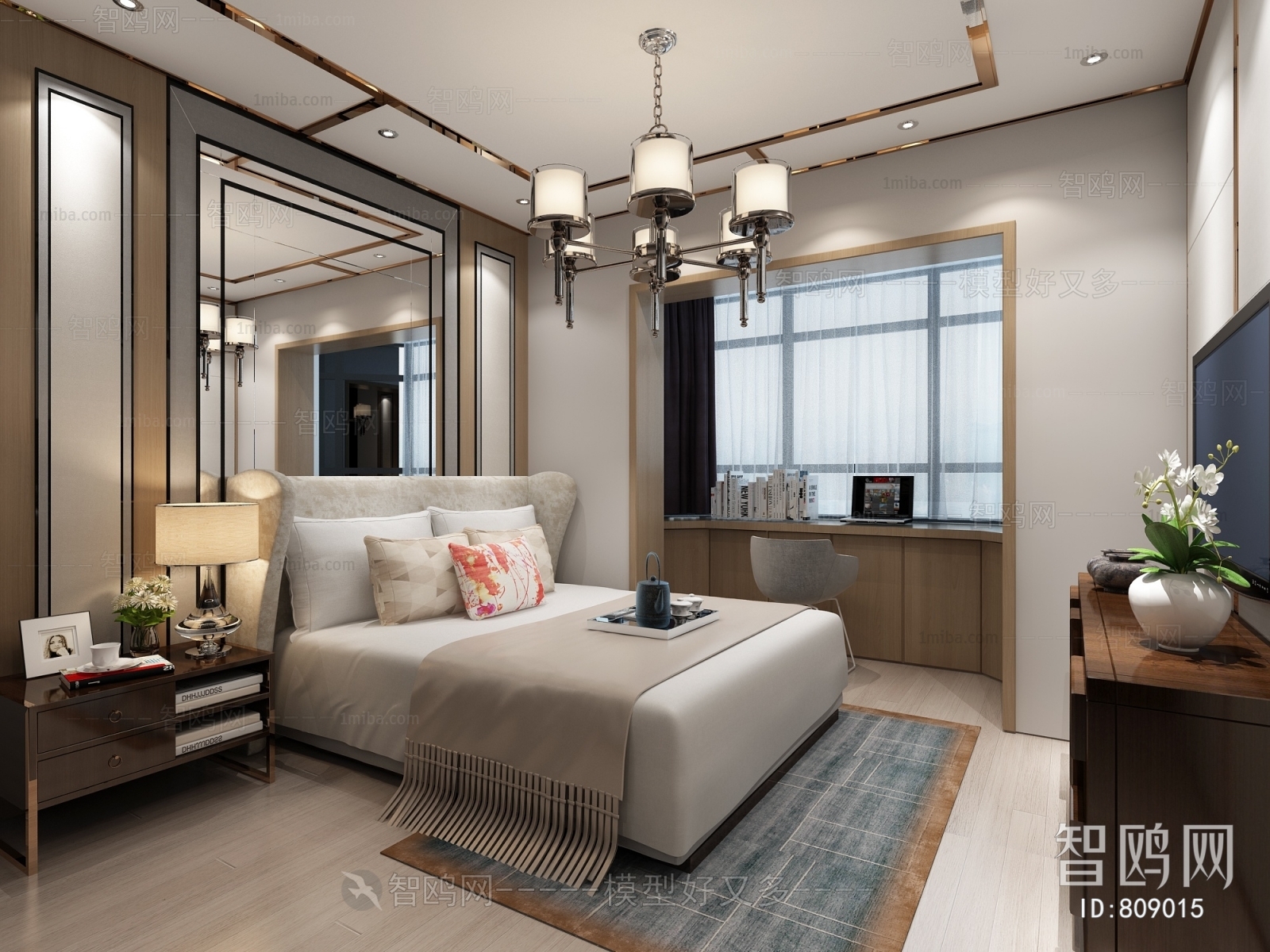 New Chinese Style Bedroom