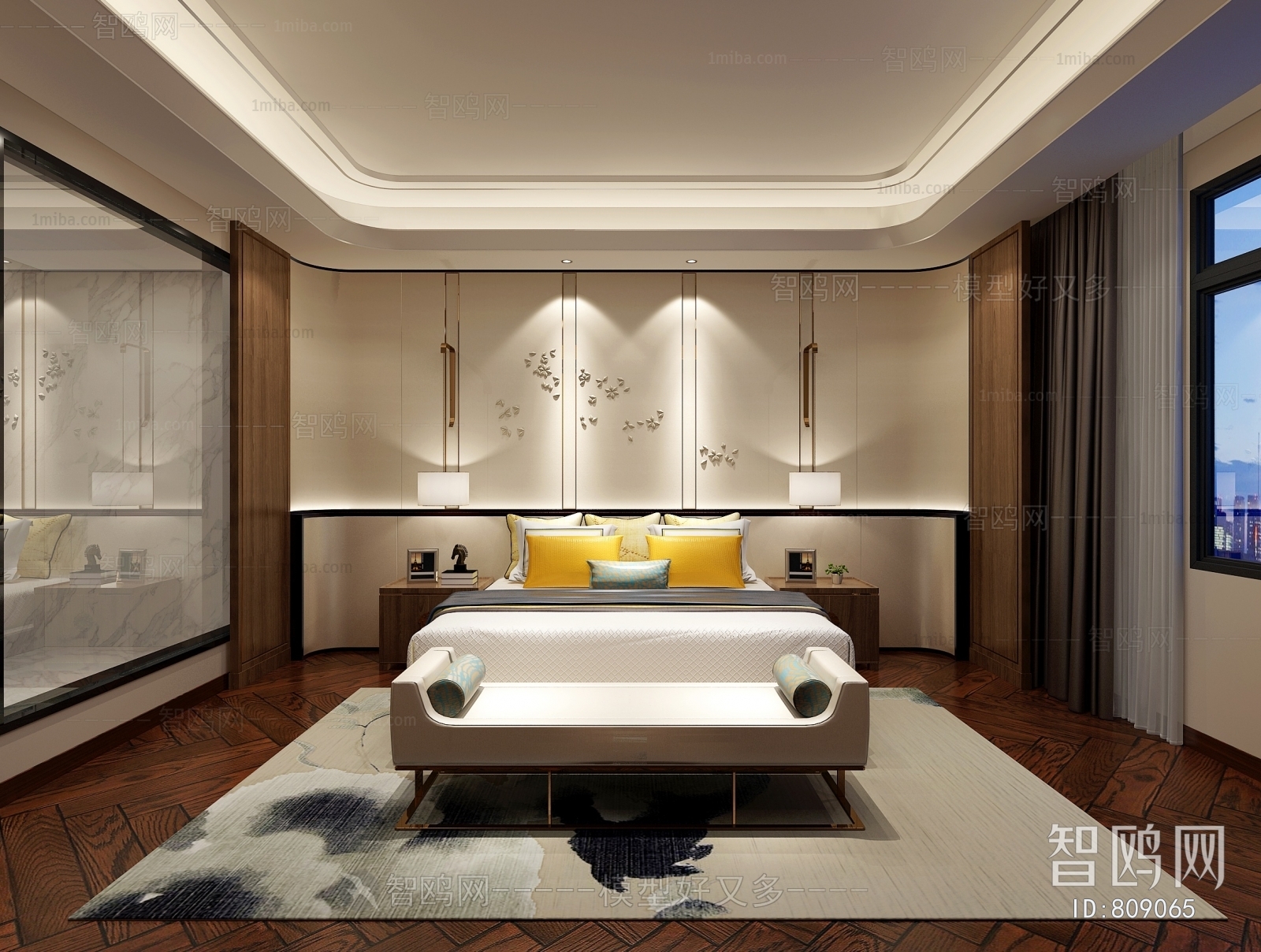 New Chinese Style Bedroom