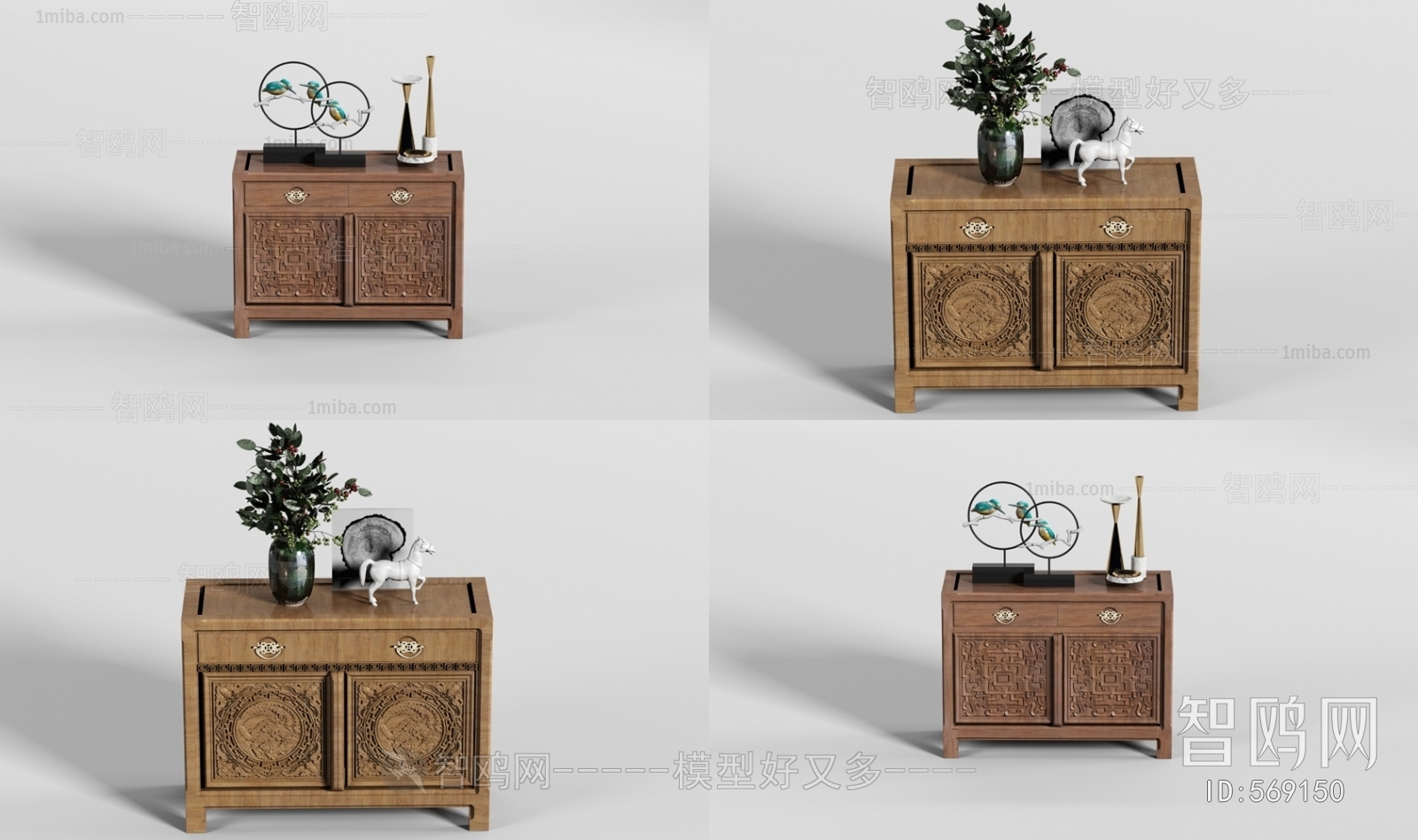 New Chinese Style Decorative Cabinet