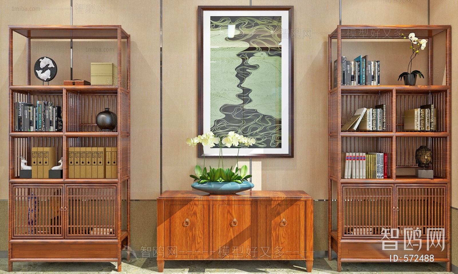 New Chinese Style Decorative Cabinet