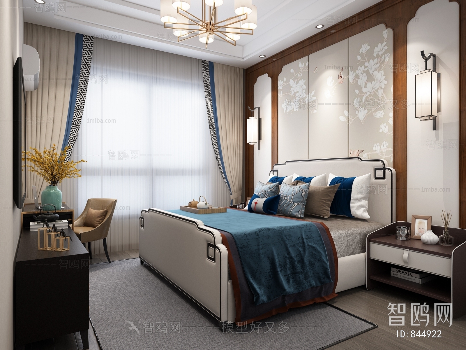 New Chinese Style Bedroom