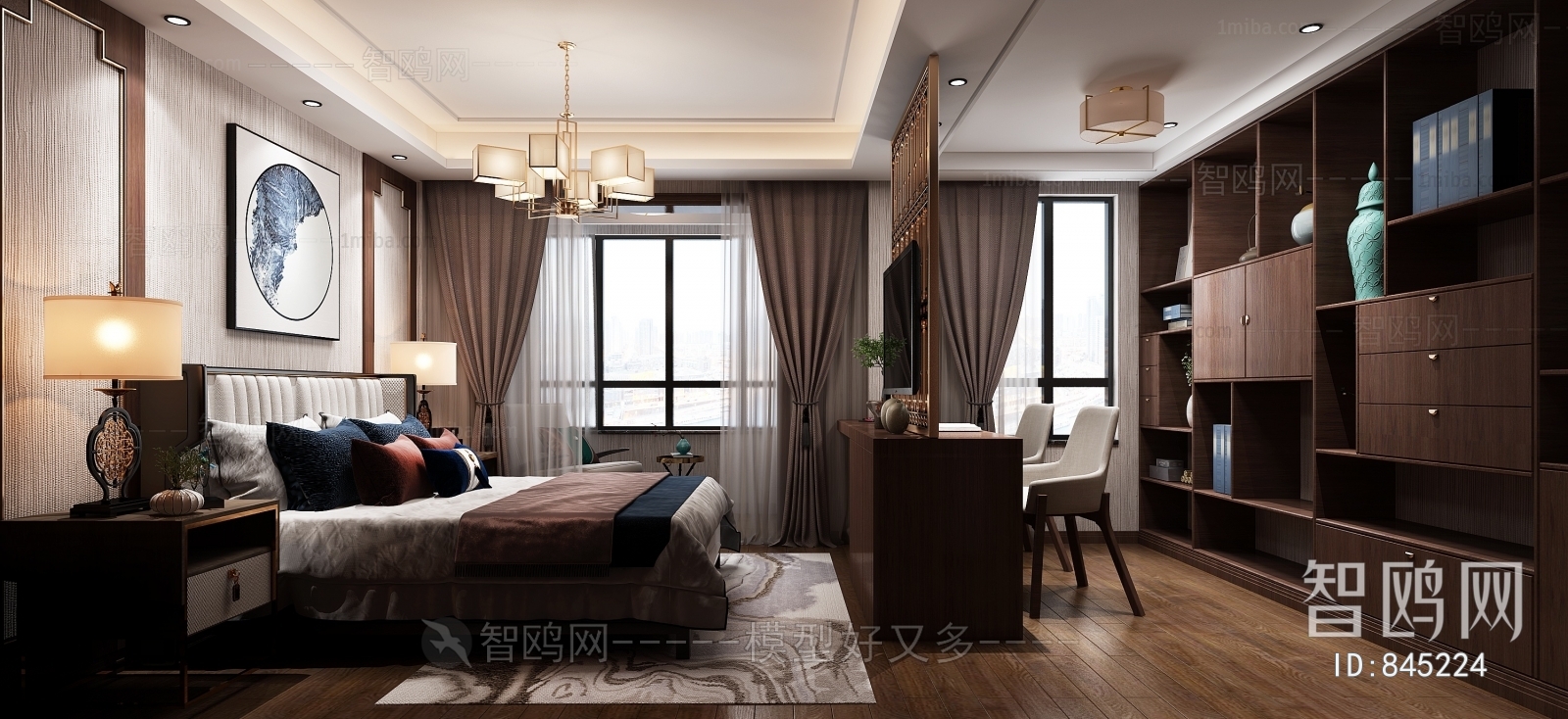 New Chinese Style Bedroom