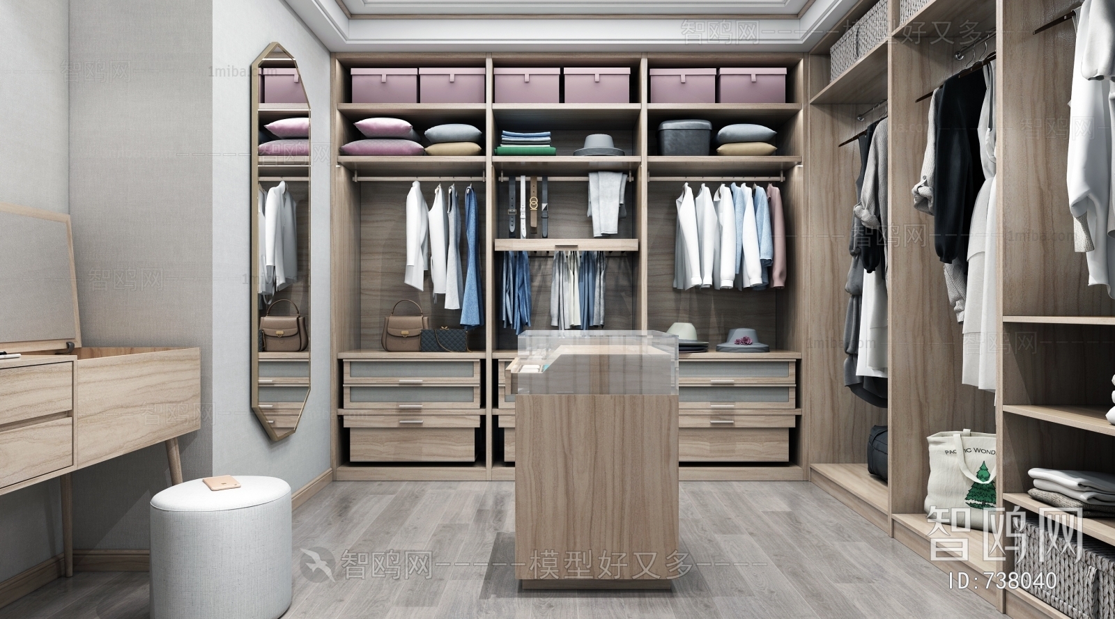 Modern Clothes Storage Area