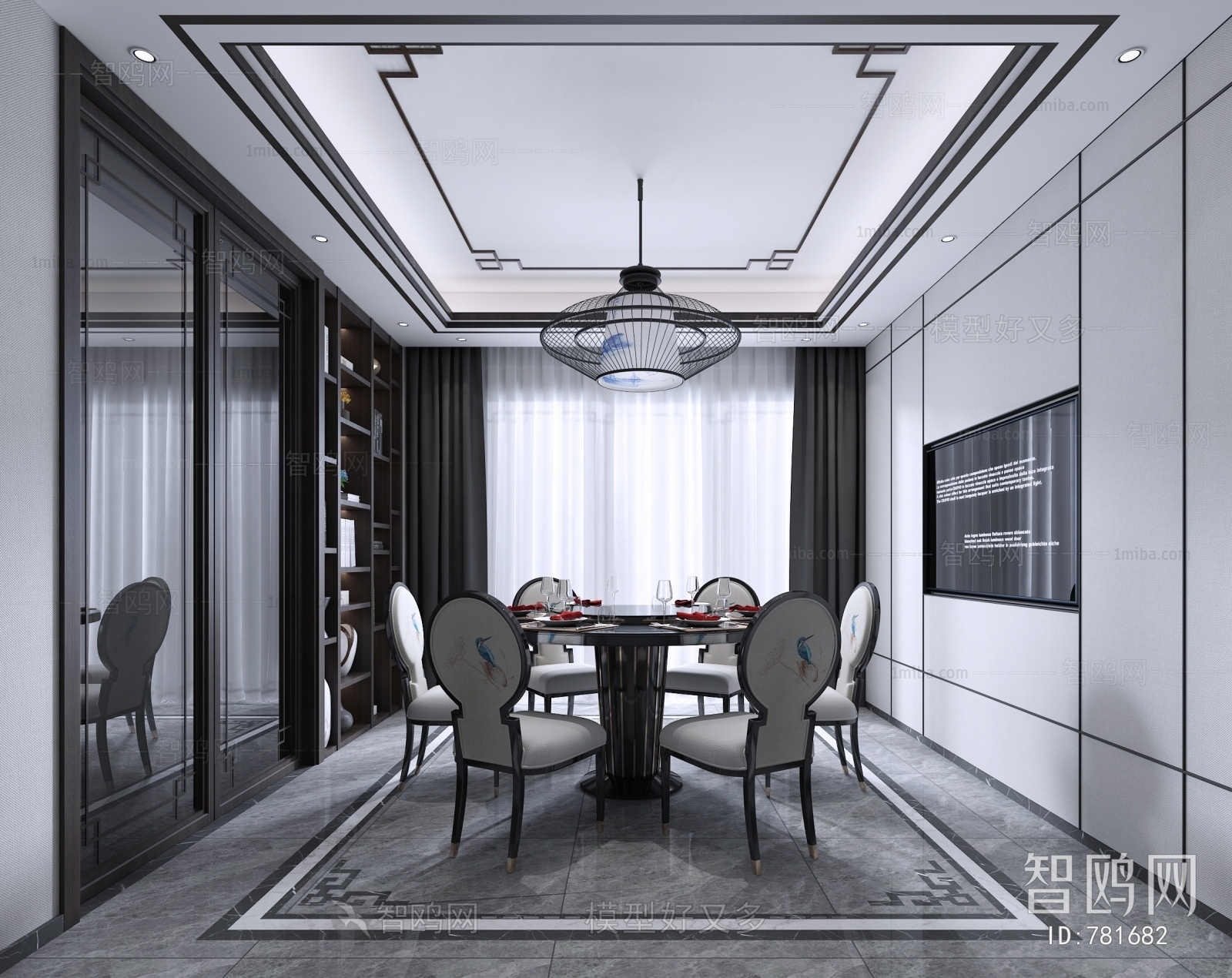 New Chinese Style Dining Room