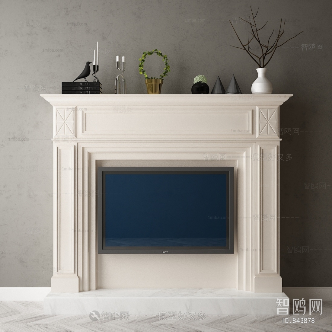 Simple European Style Fireplace