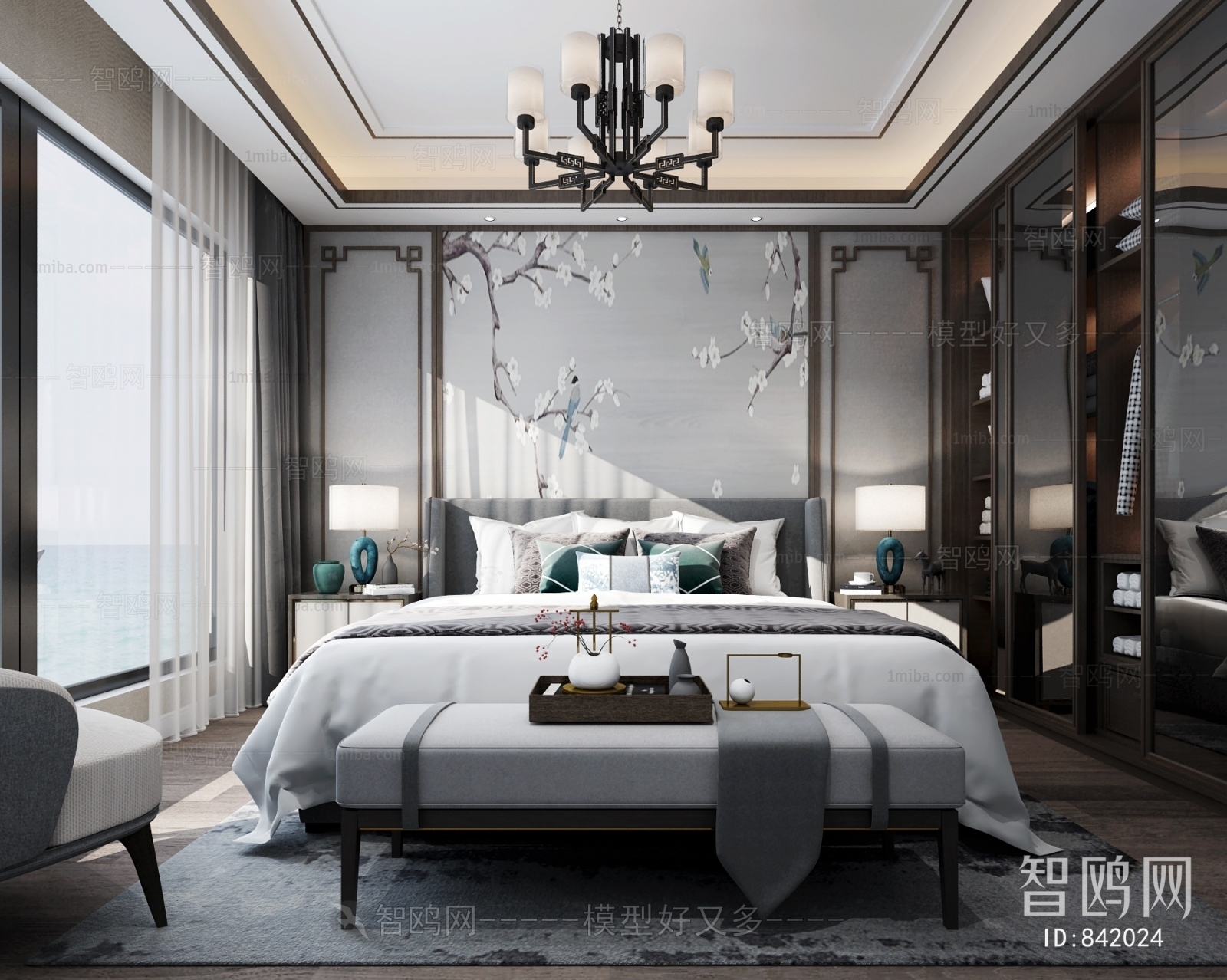 New Chinese Style Bedroom