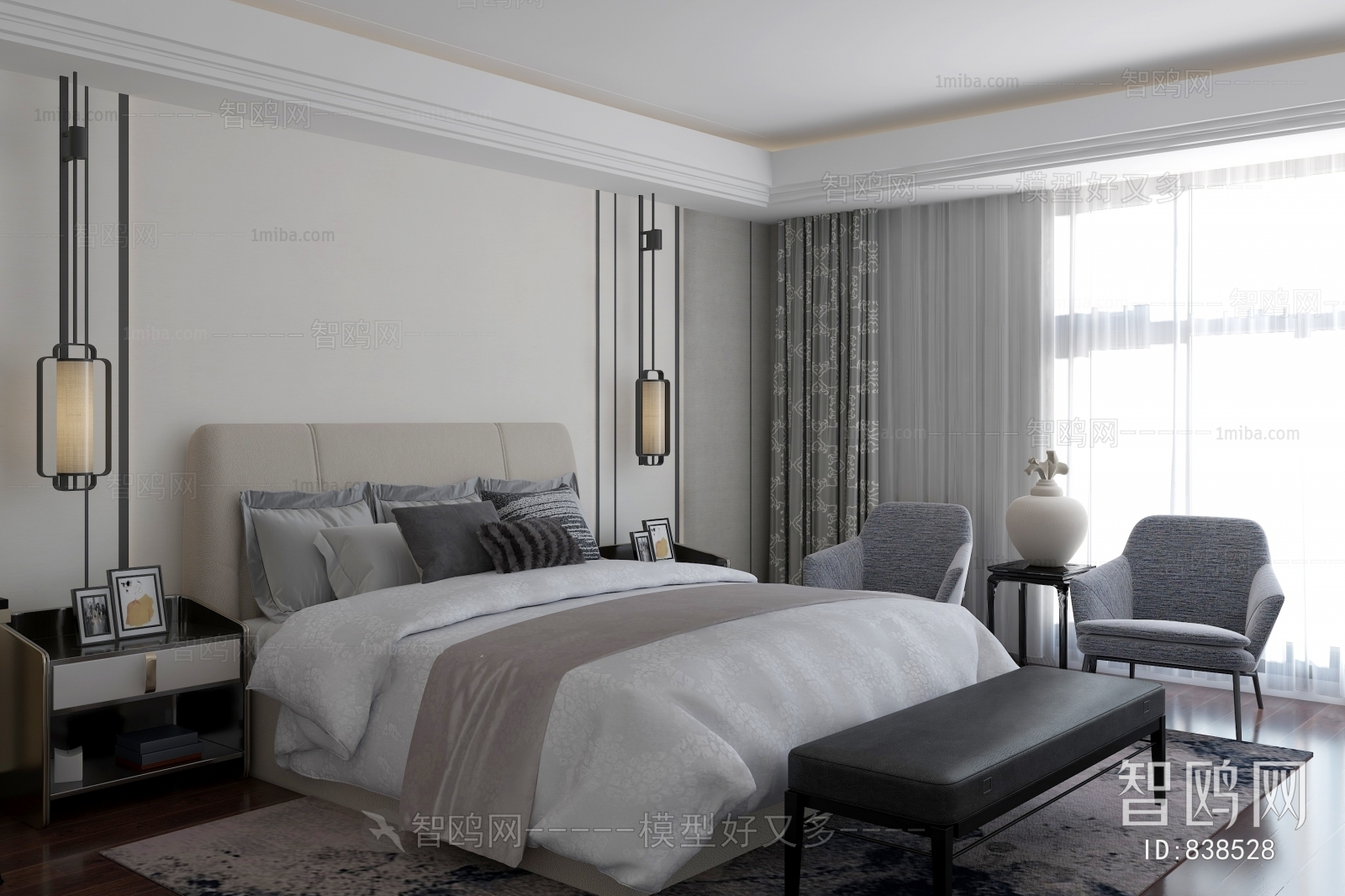 New Chinese Style Bedroom