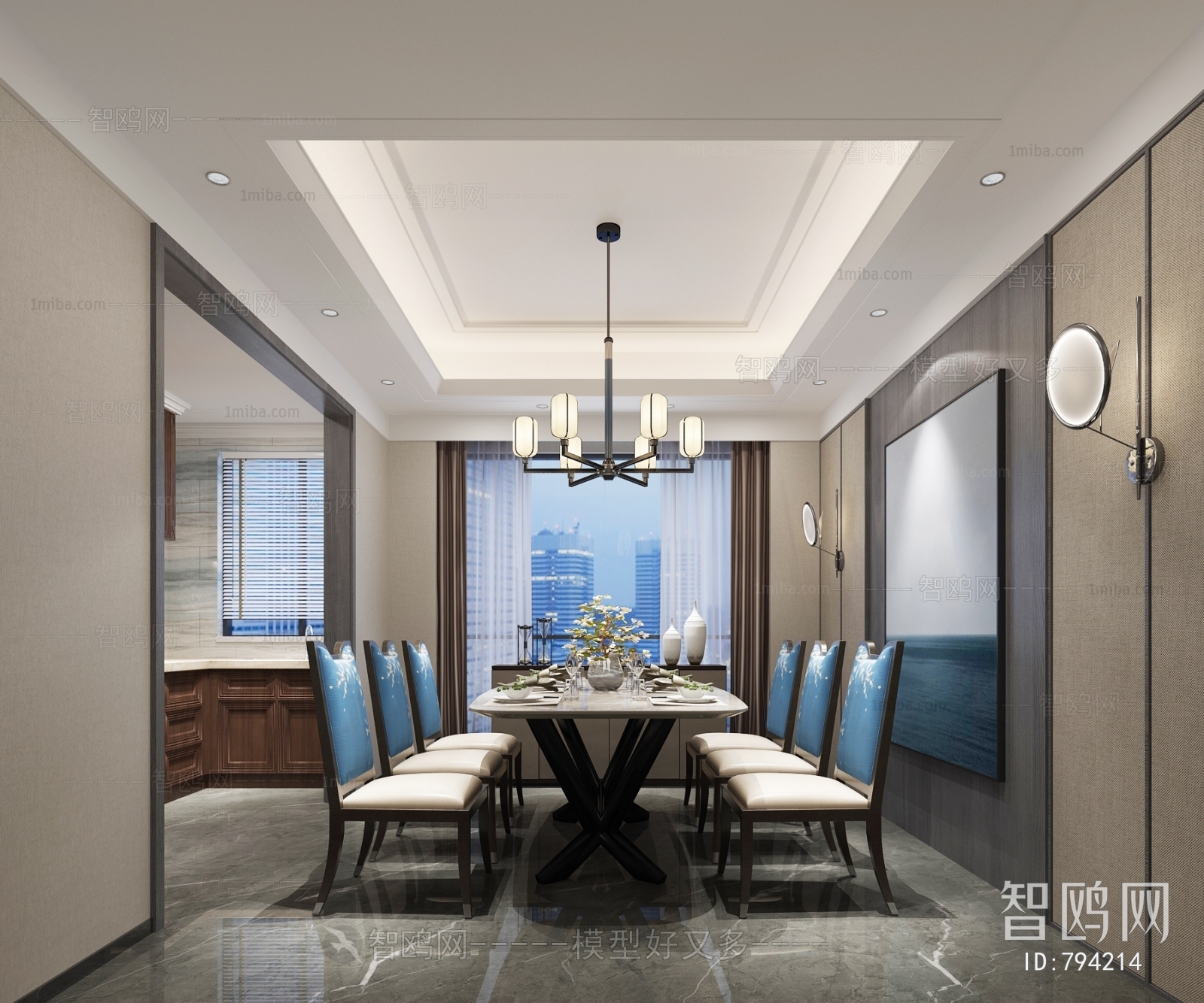 New Chinese Style Dining Room