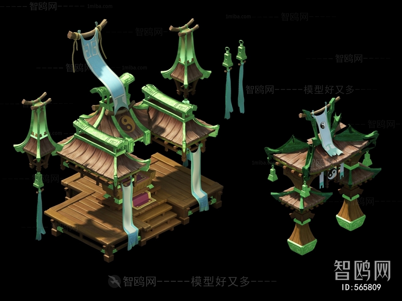 New Chinese Style Ancient Architectural Buildings