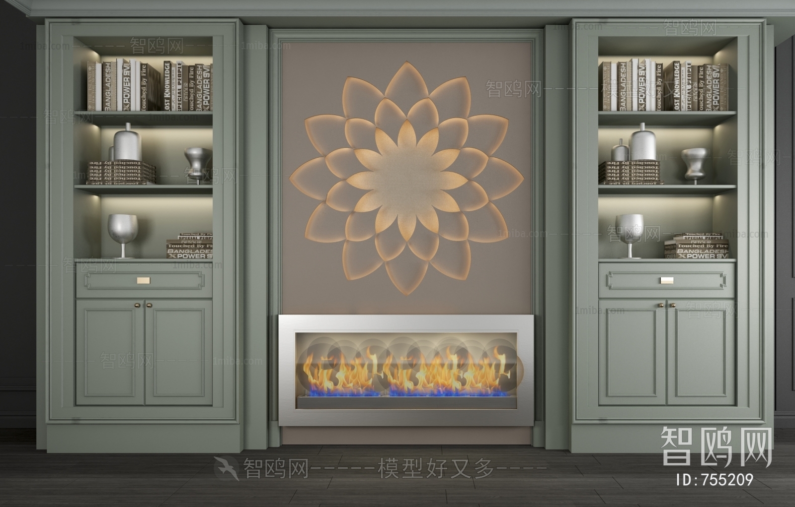 Simple European Style Decorative Cabinet