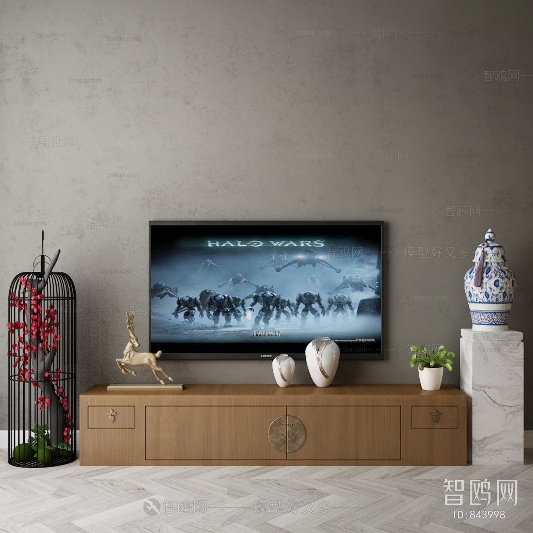 New Chinese Style TV Cabinet