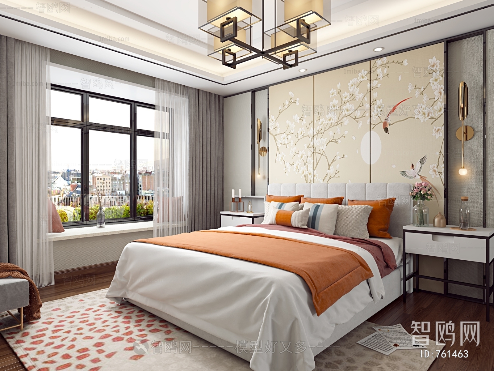 New Chinese Style Bedroom