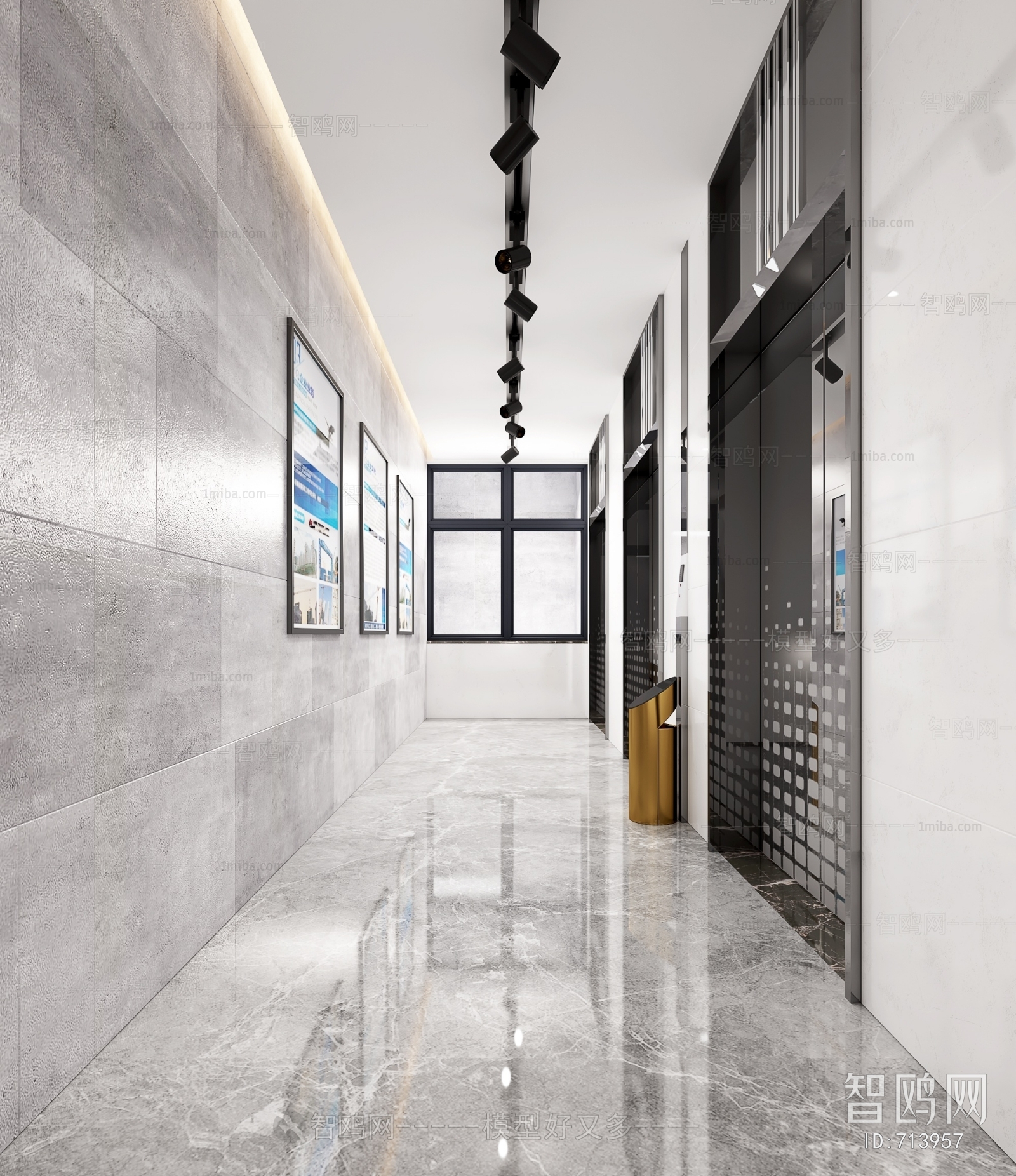 Modern Office Elevator Hall