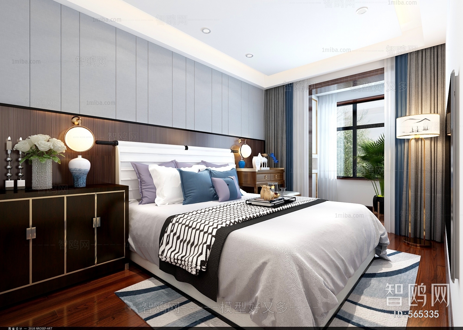 New Chinese Style Bedroom