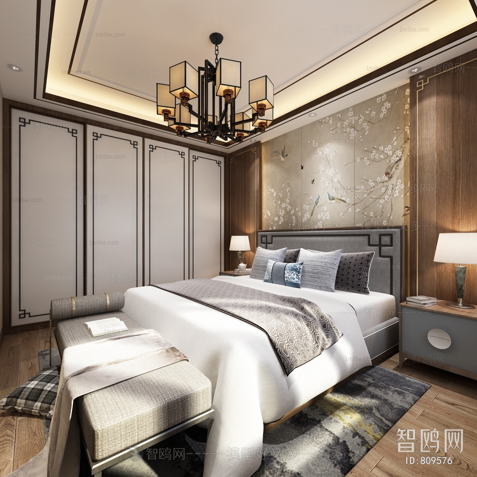 New Chinese Style Bedroom