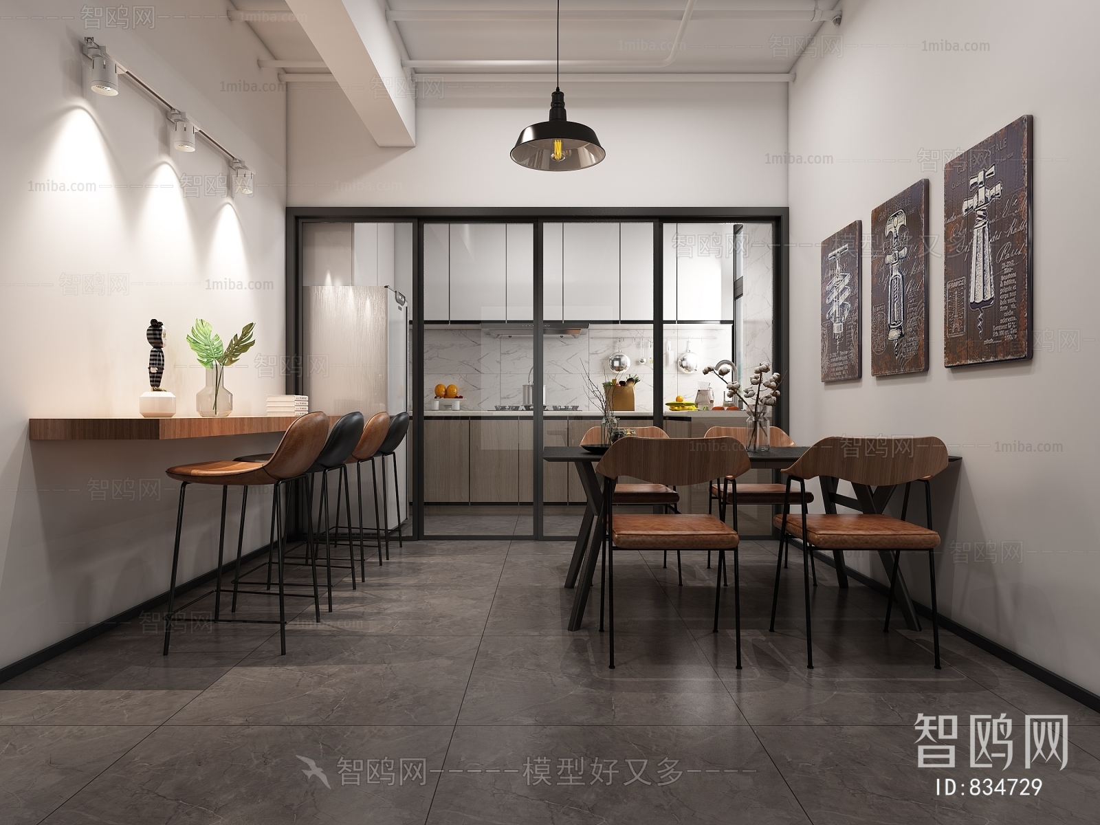 Industrial Style Dining Room