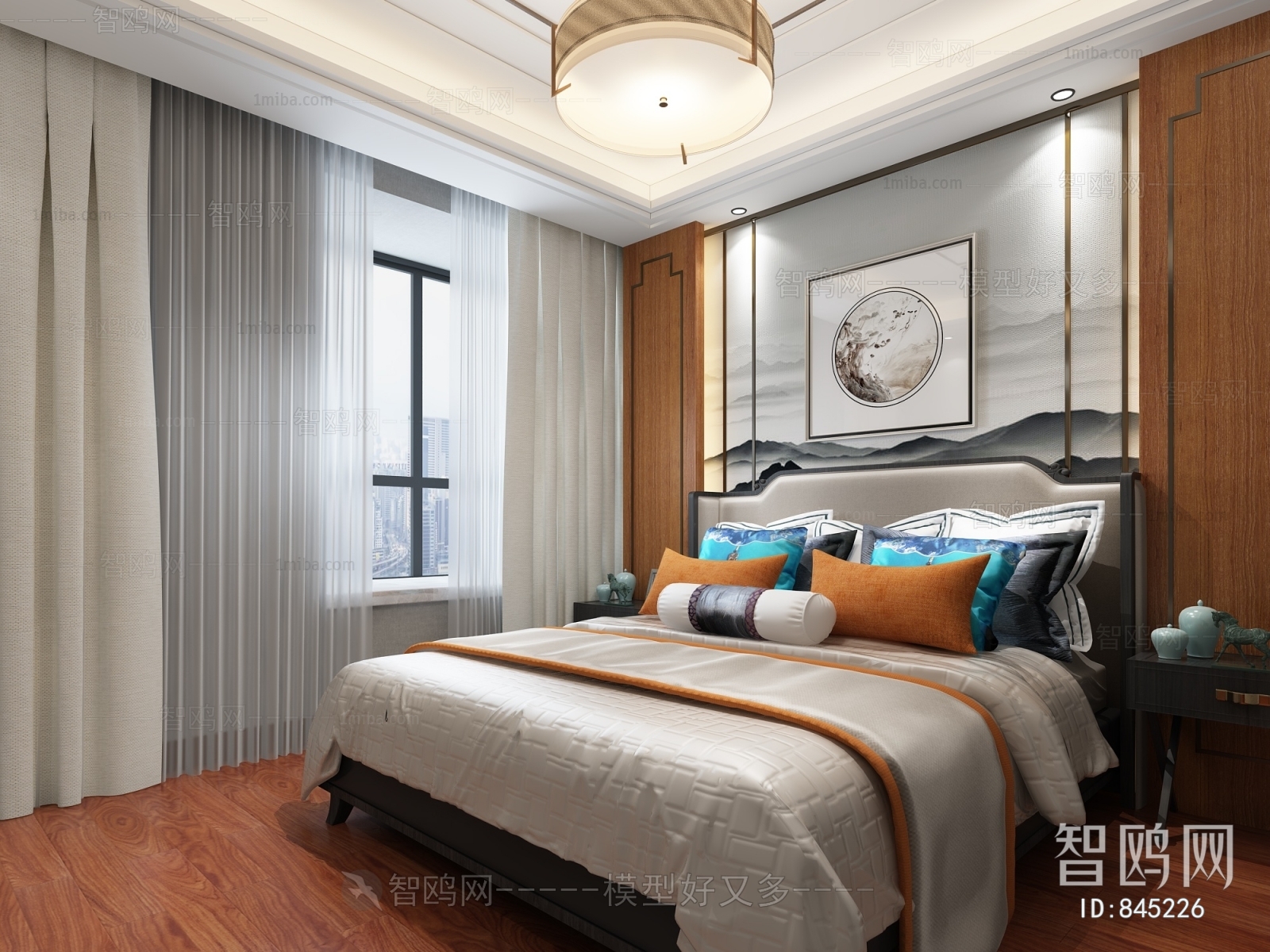 New Chinese Style Bedroom