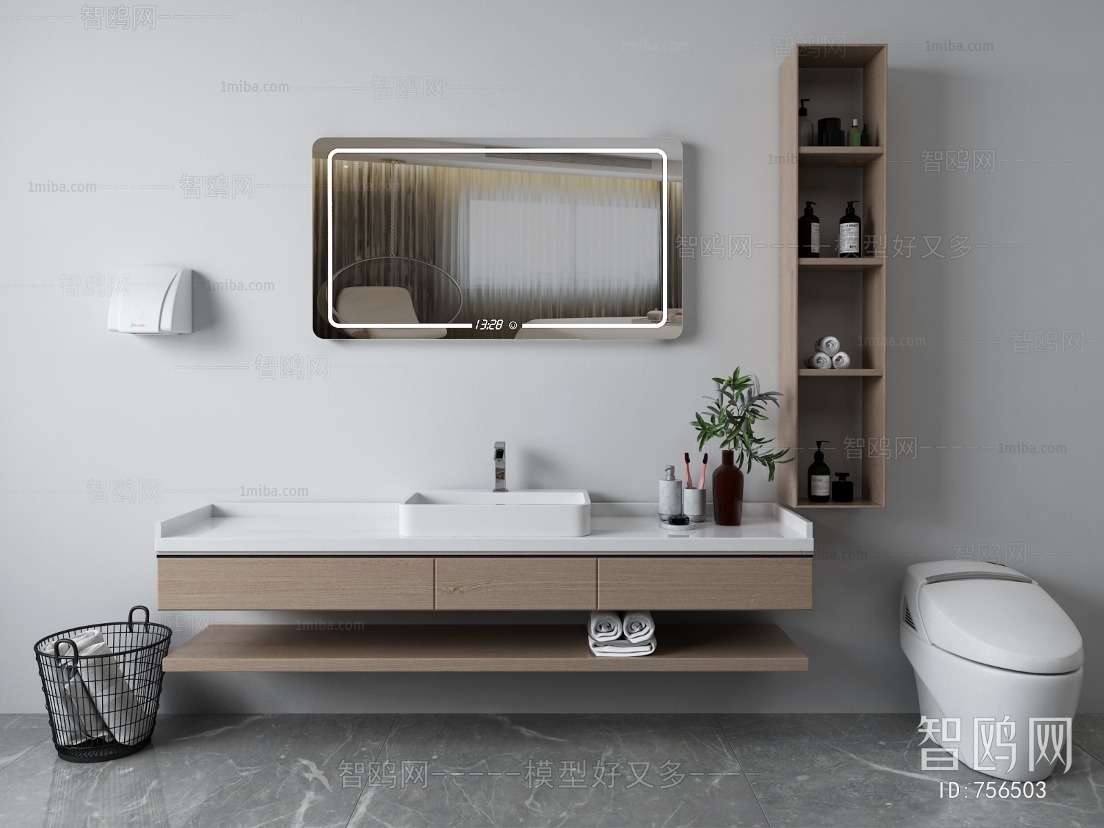 Nordic Style Bathroom Cabinet