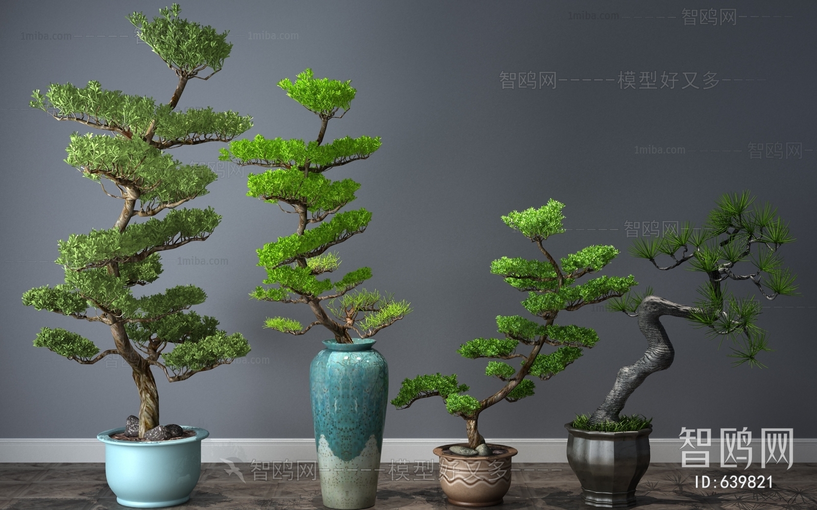 New Chinese Style Potted Green Plant