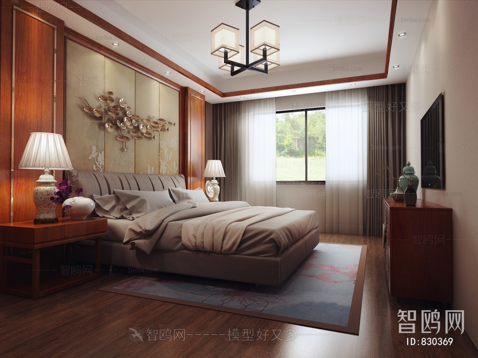 New Chinese Style Bedroom