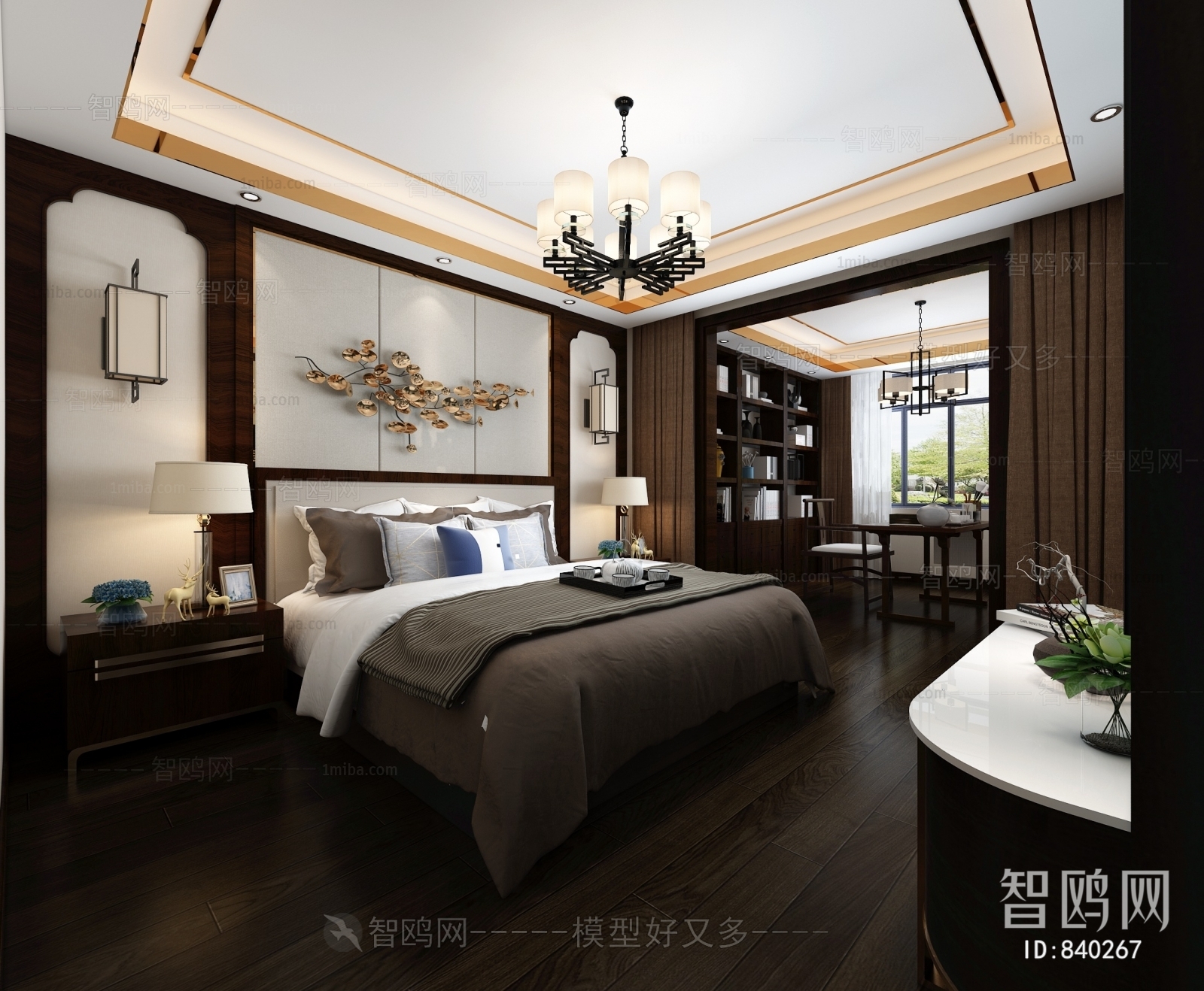 New Chinese Style Bedroom