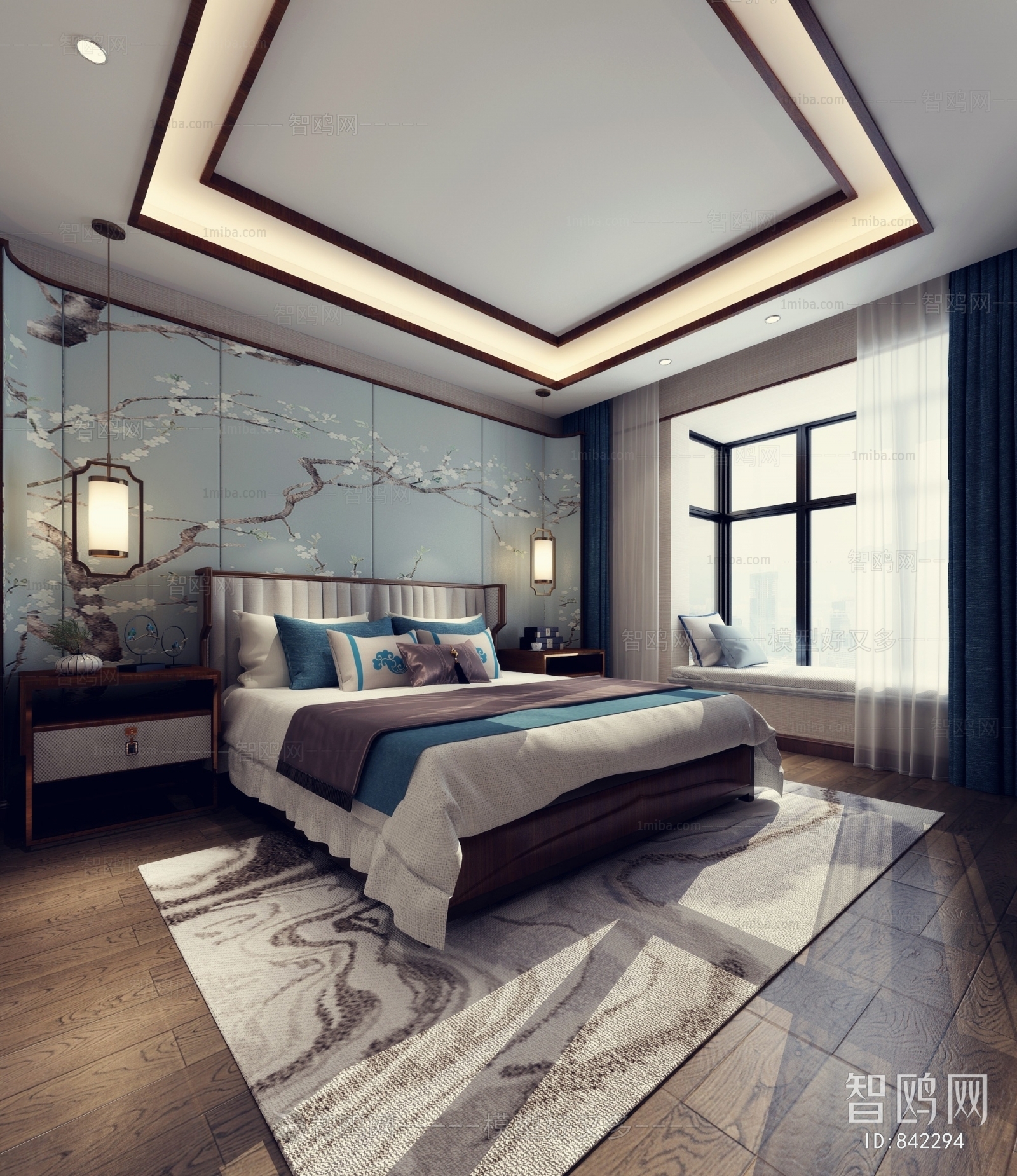 New Chinese Style Bedroom