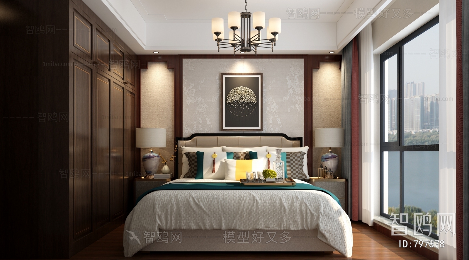 New Chinese Style Bedroom