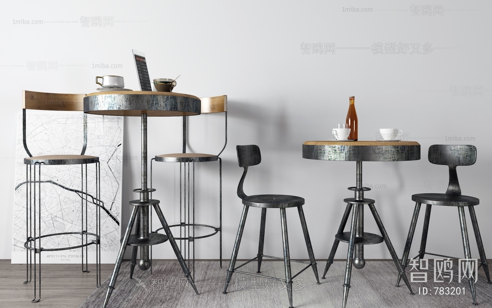 Industrial Style Leisure Table And Chair