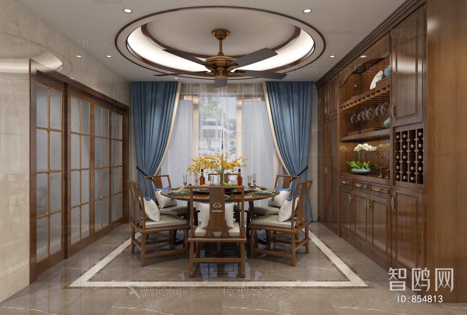 New Chinese Style Dining Room