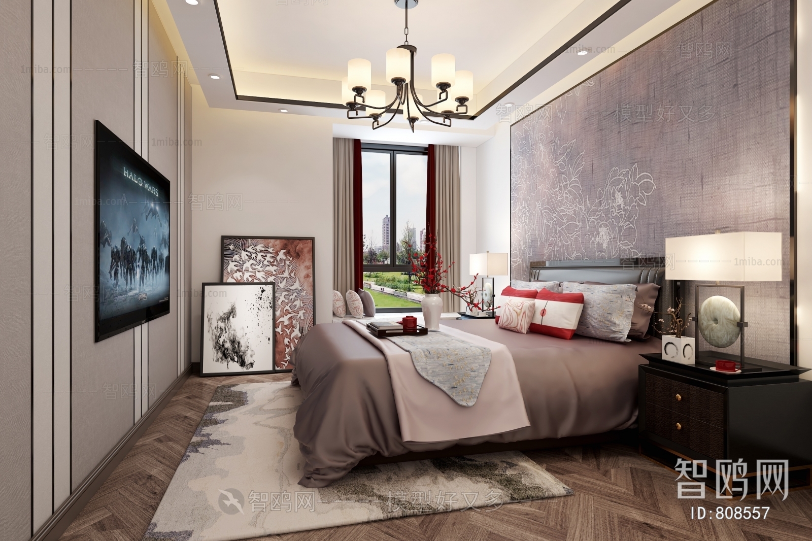 New Chinese Style Bedroom