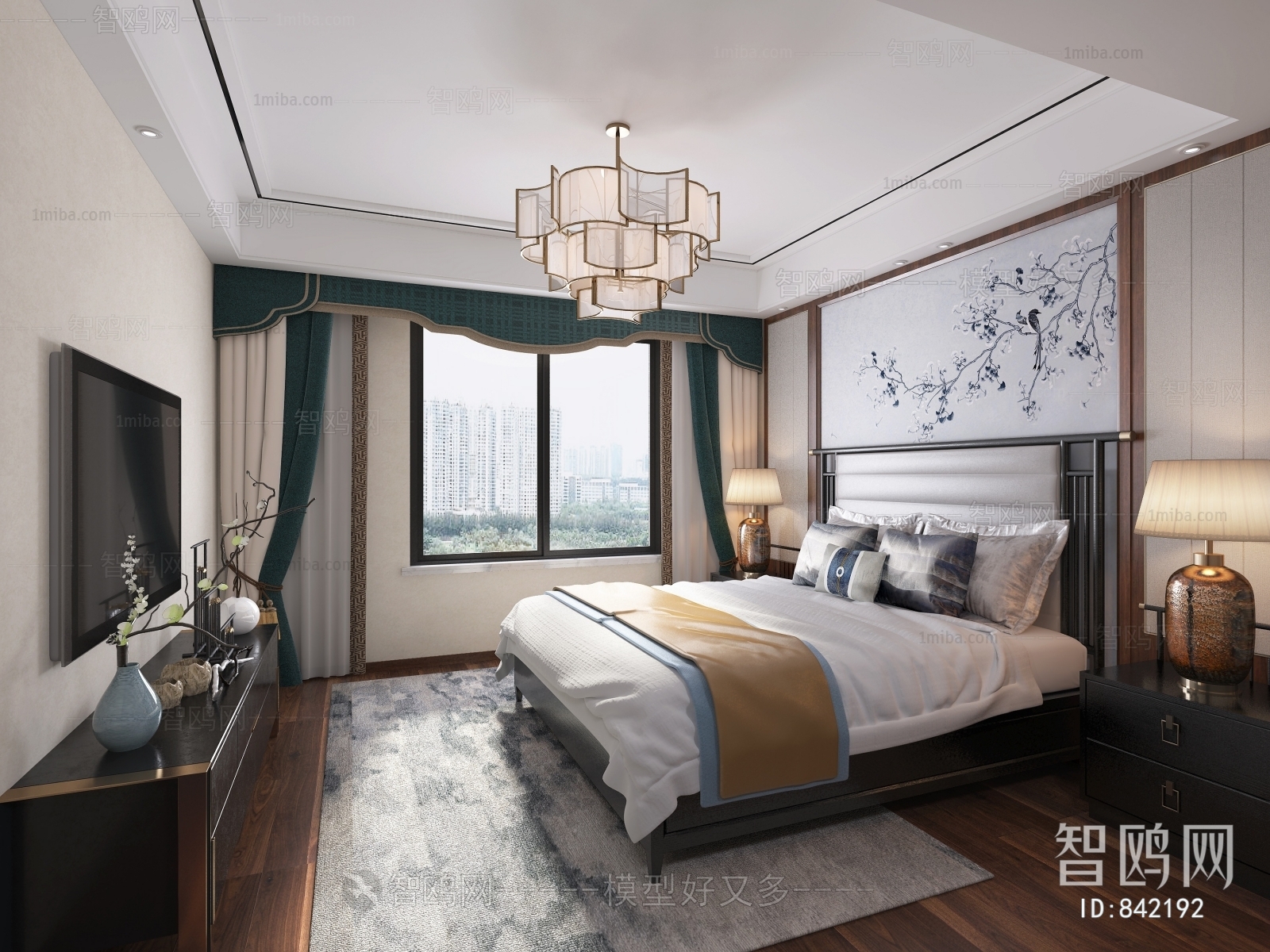 New Chinese Style Bedroom