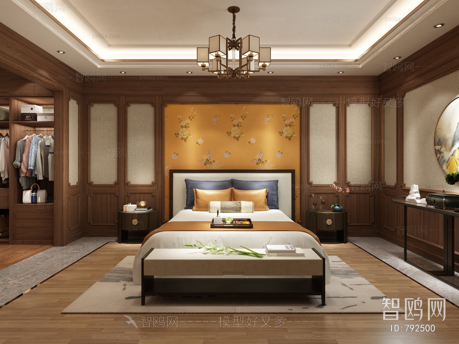 New Chinese Style Bedroom