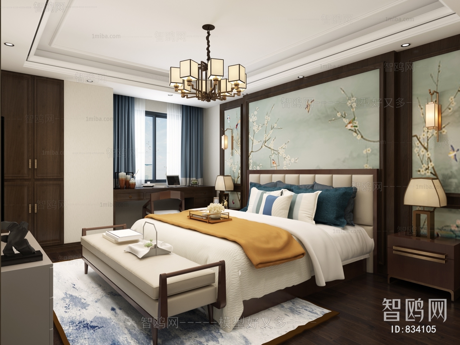 New Chinese Style Bedroom